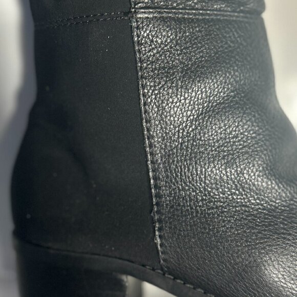 Lane Bryant SZ 7W  Letizia Black leather above knee boot Timeless Edgy Essential - Picture 10 of 10